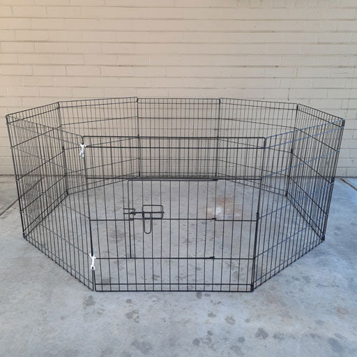 Foldable Pet Playpen 61cm 24 Height 8 Panel Fence for Dog Puppy Rab