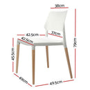 Asta Dining Chairs Set of 2 White Stackable Chairs
