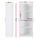 Anna 2-Door White Wardrobe Cupboard H180 x W75 x D40 (cm)