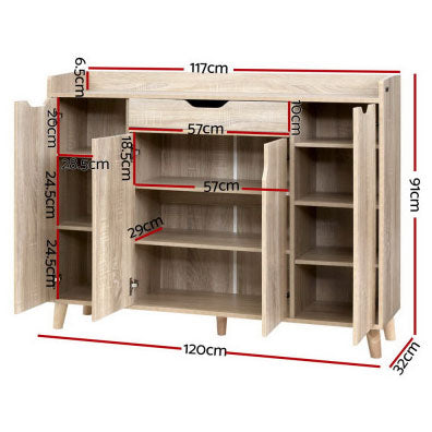 Annie Shoes Cabinet Shoes Rack Organizer Storage Cupboard L120xH91xW32 (cm)