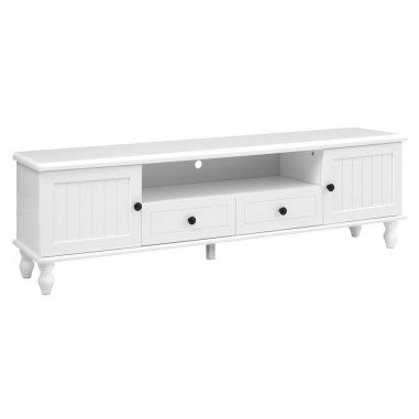 Kubin TV Unit 160cm Length White Entertainment Cabinet