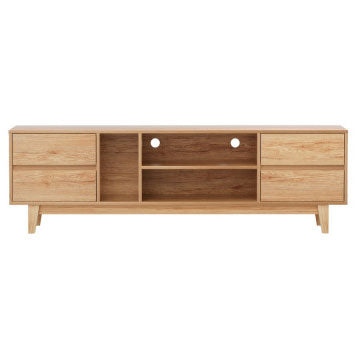 Annie TV Unit L180xW40cm Wood Color Entertainment Cabinet Storage Drawers