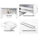 Lisa Bedside Table Drawer Storage Cabinet Oak/White Color