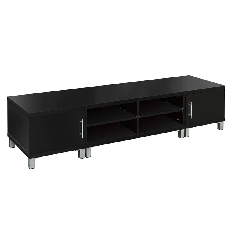 TIYON TV Cabinet Entertainment Unit L190xD50xH41cm Black Color