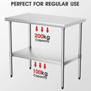 Kitchen Bench (RE) Stainless Steel Commercial or Home Use 91x61/122x61/ 152x61 (cm)