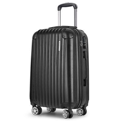 CLA Black Suitcase 20"/28" BLACK Color 360 Degree Wheels Luggage