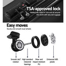 LINE Black Suitcase 20" 24" 28" TSA Lock 360 Degree Wheels Luggage