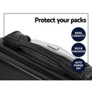 LINE Black Suitcase 20" 24" 28" TSA Lock 360 Degree Wheels Luggage