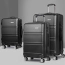 LINE Black Suitcase 20" 24" 28" TSA Lock 360 Degree Wheels Luggage