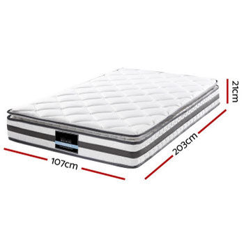 Norbo 21cm Thick Medium Firm 6.0 SINGLE/ KING SINGLE/ DOUBLE/ QUEEN Pillow Top Mattress Pocket Spring