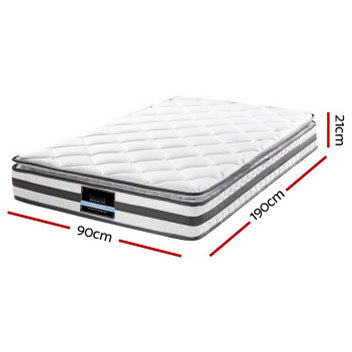 Norbo 21cm Thick Medium Firm 6.0 SINGLE/ KING SINGLE/ DOUBLE/ QUEEN Pillow Top Mattress Pocket Spring