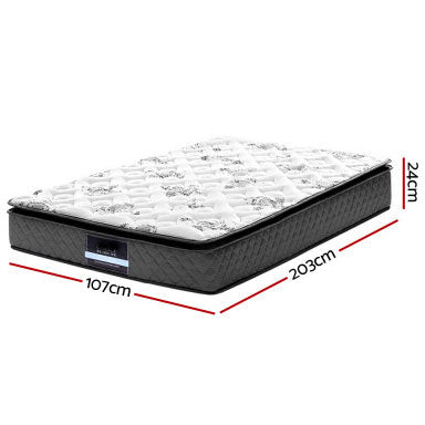 Ronell 24cm Thick Medium Firm 5.0 SINGLE/ KING SINGLE/ DOUBLE/ QUEEN/ KING Pillow Top Mattress  Pocket Spring