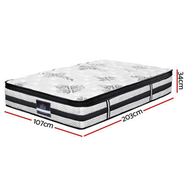 Alga 34cm Thick Medium Firm SINGLE/ KING SINGLE/ DOUBLE/ QUEEN Mattress Euro Top Pocket Spring