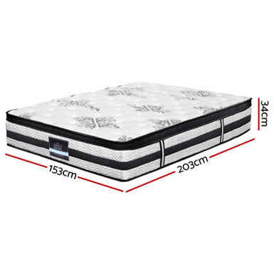 Alga 34cm Thick Medium Firm SINGLE/ KING SINGLE/ DOUBLE/ QUEEN Mattress Euro Top Pocket Spring