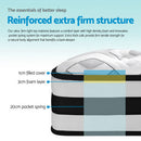 Roma 24cm Thick FIRM 9.0 SINGLE Mattress Pocket Spring