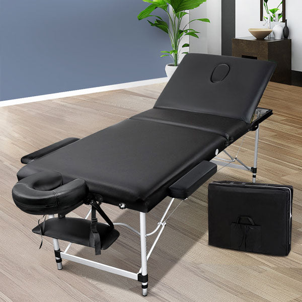 Portable Massage Table 3 Fold 60cm Wide Aluminum Frame