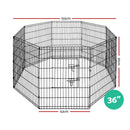Foldable Pet Playpen, 91cm/36" Height, 8 Panel Fence for Dog Puppy Rabbit