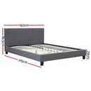 Neon Grey QUEEN / DOUBLE/ KING SINGLE/ SINGLE Bed Frame Linen Fabric