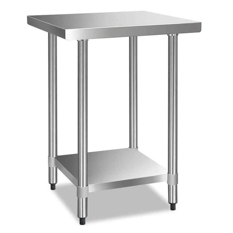 Kitchen Bench Food Preparation Table Stainless Steel 61x61/ 76x76/ 122x61/ 152x61/ 183x61/ 183x76 (cm)