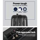 SPA Black Suitcase 20" 24" 28" TSA Lock 360 Degree Wheels Luggage