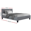 Neon Grey QUEEN / DOUBLE/ KING SINGLE/ SINGLE Bed Frame Linen Fabric