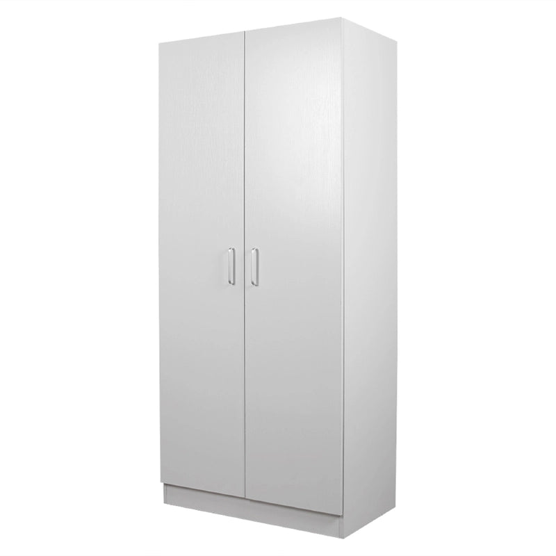 Hana 2-Door White Wardrobe - H191.5 x W80 x D52 (cm)