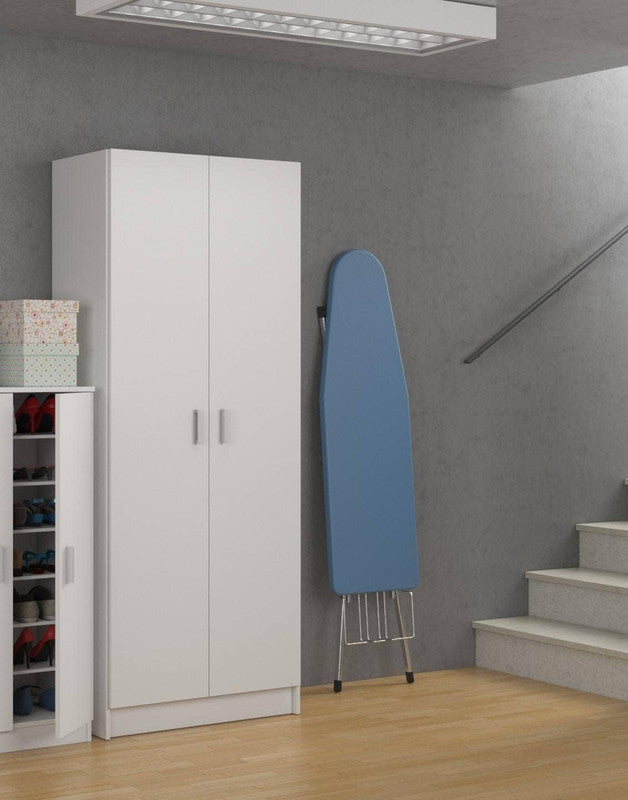 Hana 2-Door White Wardrobe - H191.5 x W80 x D52 (cm)