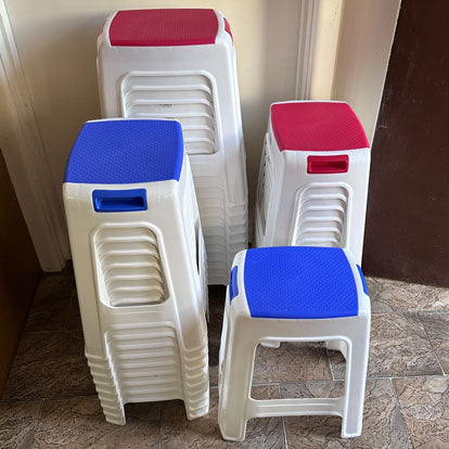 Plastic Stool 10 Pcs Set Outdoor Indoor Party Travel Picnic Stackable Stools