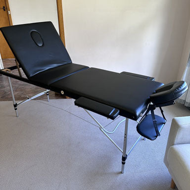 Portable Massage Table 3 Fold 60cm Wide Aluminum Frame