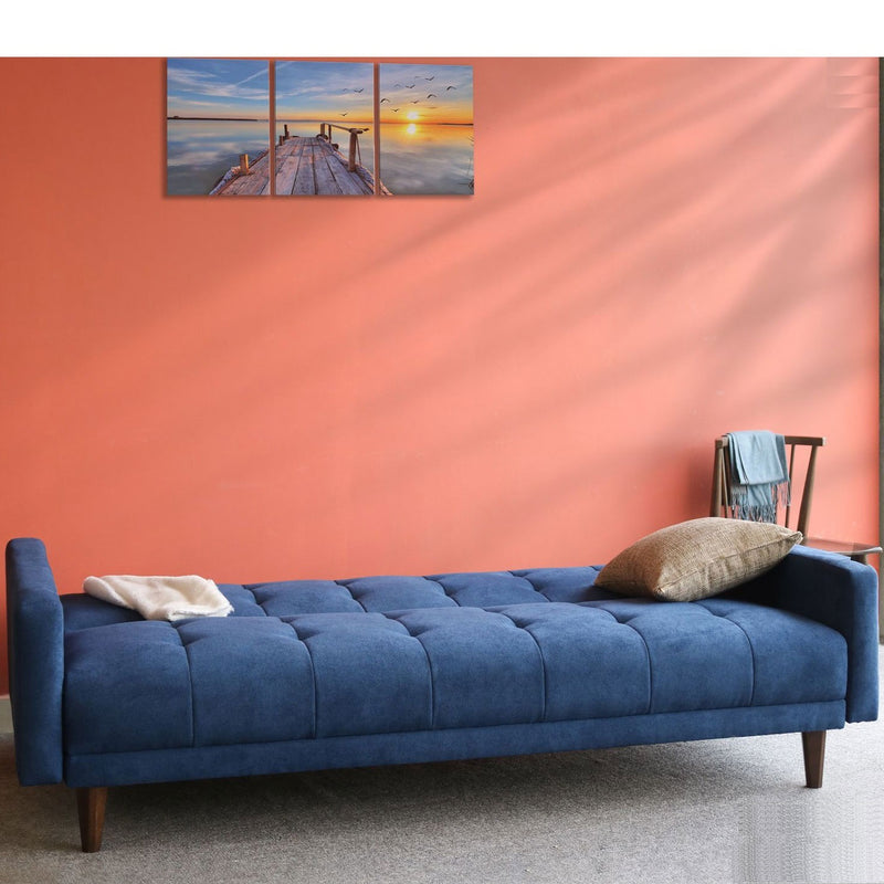 Rayna 3-Seat Sofa Bed, Removable Arms