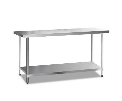 Kitchen Bench Food Preparation Table Stainless Steel 61x61/ 76x76/ 122x61/ 152x61/ 183x61/ 183x76 (cm)