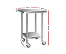 Stainless Steel Kitchen Bench Work Bench Food Prep Table with Wheels 61x61/122x61/ 152x61/183x61 (cm)