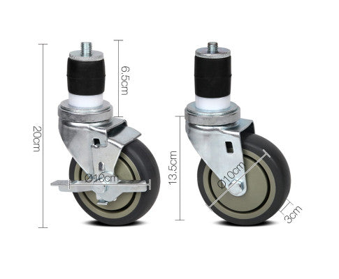 Swivel Castor Wheels Set of 4 Pieces