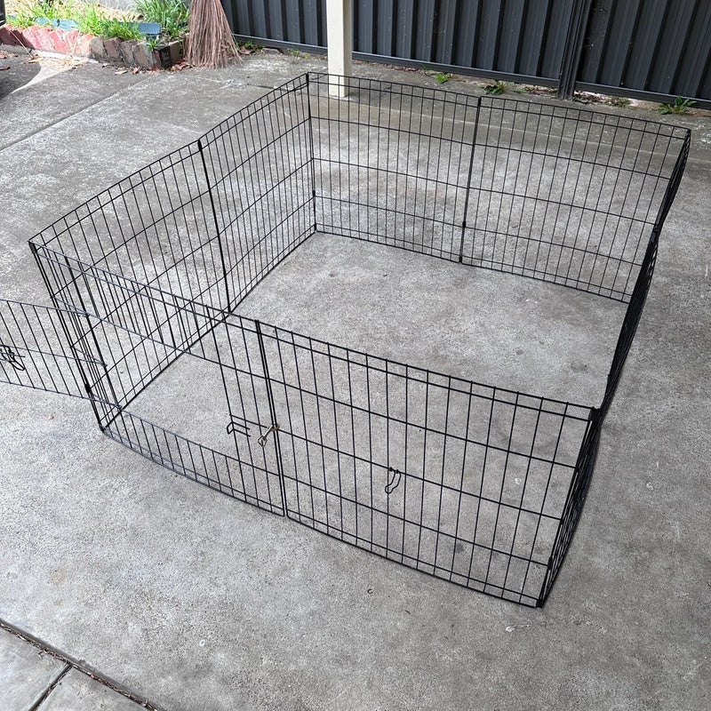 Foldable Pet Playpen, 76cm/30" Height, 8 Panel Fence for Dog Puppy Rabbit