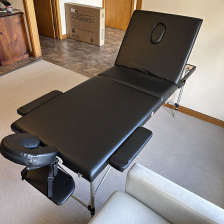 Portable Massage Table 3 Fold 70cm Wide Aluminum Frame